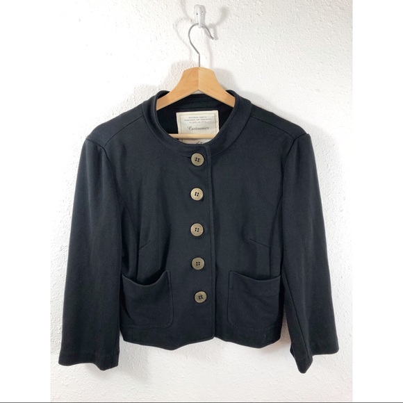 Cartonnier Anthropologie Black All Along Jacket L - Picture 2 of 8